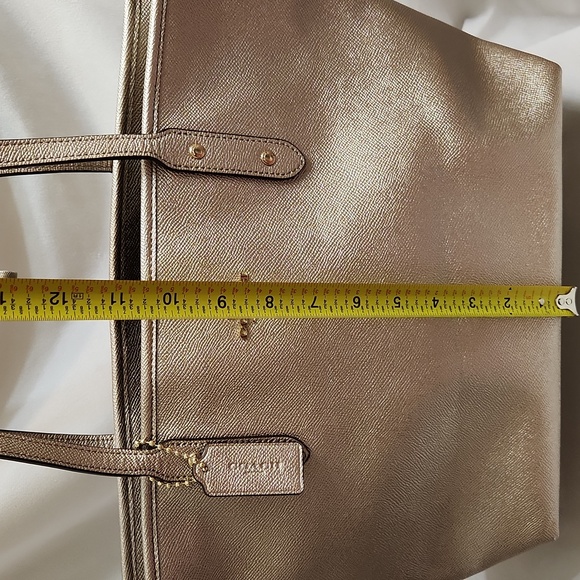 Coach City Tote Bag In Shimmery Rose Gold - Picture 8 of 13